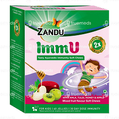 ZANDU IMMU TASTY AYURVEDIC IMMUNITY SOFT CHEWS MIXED FRUIT JELLY 60