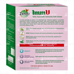 Zandu Immu Tasty Ayurvedic Immunity Soft Chews Mixed Fruit Jelly 60
