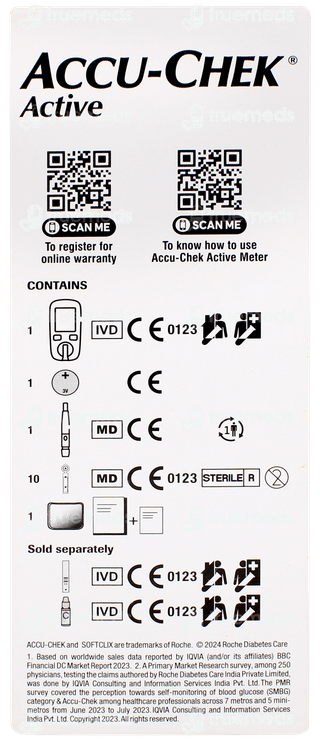 Accu Chek Active Blood Glucose Monitoring System 1 With 10 Test Strips Free
