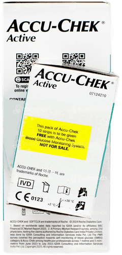 Accu Chek Active Blood Glucose Monitoring System 1 With 10 Test Strips Free