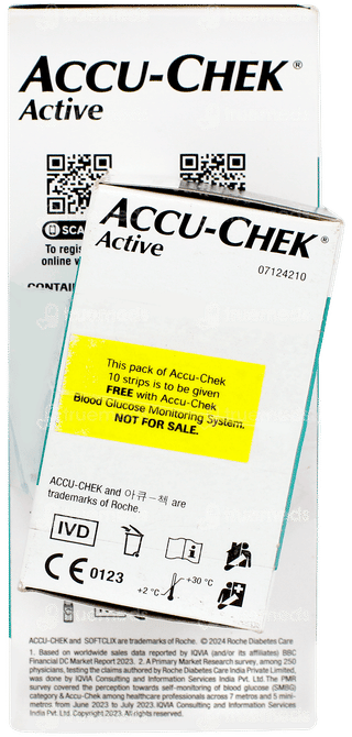 Accu Chek Active Blood Glucose Monitoring System 1 With 10 Test Strips Free