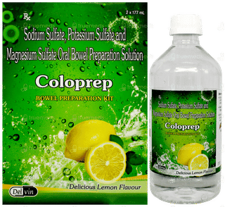Coloprep Lemon Flavour Bowel Preparation Kit 177Ml Pack Of 2 Solutions
