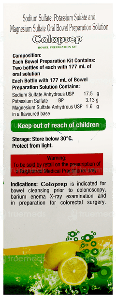 Coloprep Lemon Flavour Bowel Preparation Kit 177Ml Pack Of 2 Solutions Coloprep Lemon Flavour Bowel Preparation Kit 177Ml Pack Of 2 Solutions