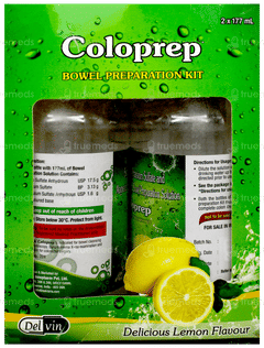 Coloprep Lemon Flavour Bowel Preparation Kit 177Ml Pack Of 2 Solutions Coloprep Lemon Flavour Bowel Preparation Kit 177Ml Pack Of 2 Solutions