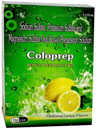 Coloprep Lemon Flavour Bowel Preparation Kit 177Ml Pack Of 2 Solutions