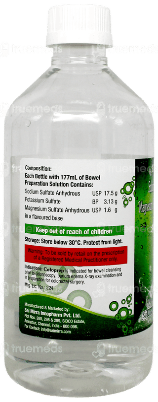 Coloprep Lemon Flavour Bowel Preparation Kit 177Ml Pack Of 2 Solutions