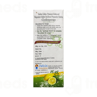 Coloprep Lemon Flavour Bowel Preparation Kit 177ml Pack Of 2 Solutions
