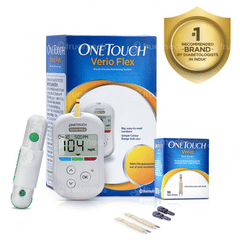 Onetouch Verio Flex Blood Glucose Monitoring System With 10 Test Strips Free Kit 1 Onetouch Verio Flex Blood Glucose Monitoring System With 10 Test Strips Free Kit 1