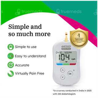 Onetouch Verio Flex Blood Glucose Monitoring System With 10 Test Strips Free Kit 1