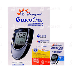 Dr Morepen Bg 03 Gluco One Glucometer With Gluco One Bg 03 Blood Glucose 25 Test Strip Kit 1 Dr Morepen Bg 03 Gluco One Glucometer With Gluco One Bg 03 Blood Glucose 25 Test Strip Kit 1