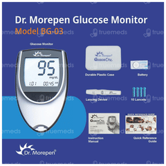 Dr Morepen Gluco One Bg 03 Blood Glucose Monitoring System 1 With 25 Blood Glucose Test Strips
