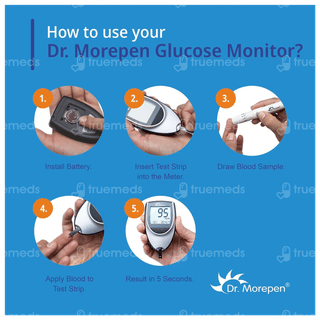 Dr Morepen Gluco One Bg 03 Blood Glucose Monitoring System 1 With 25 Blood Glucose Test Strips