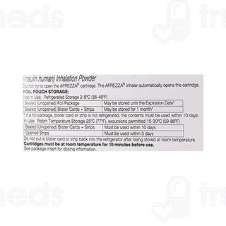 Afrezza 4 UNITS Oral Inhalation Powder 30 Cartridges & 1 Inhaler