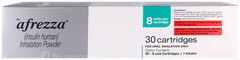 Afrezza 8 Units Oral Inhalation Powder 30 Cartridges & 1 Inhaler