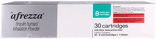 Afrezza 8 Units Oral Inhalation Powder 30 Cartridges & 1 Inhaler