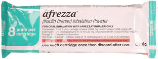 Afrezza 8 Units Oral Inhalation Powder 30 Cartridges & 1 Inhaler