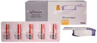 Afrezza 12 Units Oral Inhalation Powder 30 Cartridges & 1 Inhaler