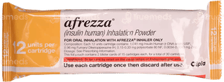Afrezza 12 Units Oral Inhalation Powder 30 Cartridges & 1 Inhaler