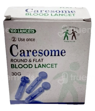 Caresome Round And Flat 30G Blood Lancets 100
