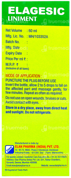 Elagesic Liniment 60ml