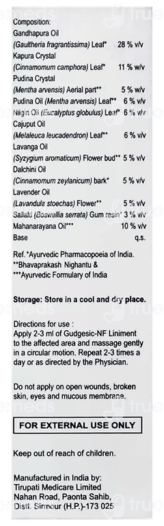 Gudgesic Nf Liniment 30ml