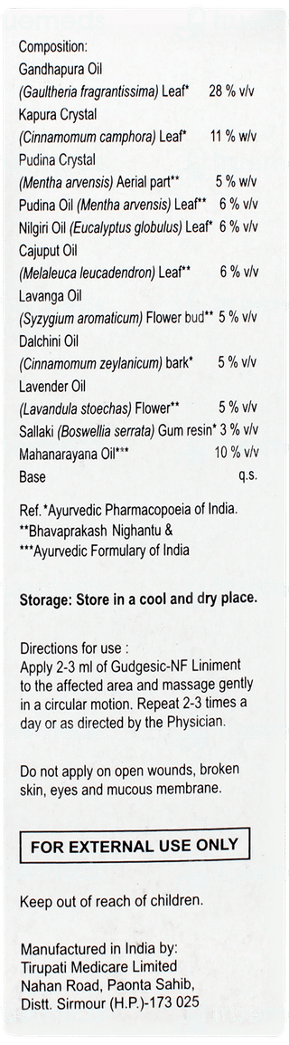 Gudgesic Nf Liniment 30ml