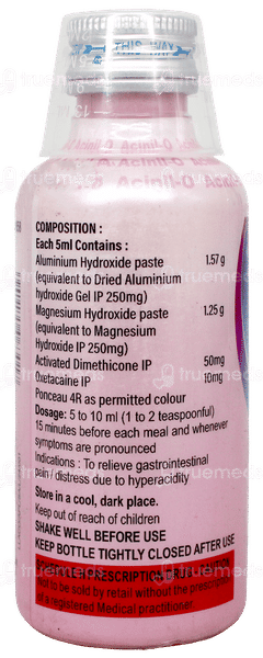 Acinil O Mint Flavour Sugar Free Suspension 120Ml