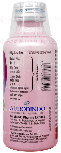 Acinil O Mint Flavour Sugar Free Suspension 120Ml