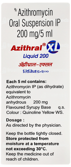 Azithral Xl 200 Liquid 60ml