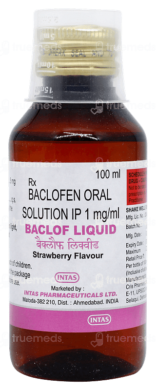 Baclof Strawberry Flavour Liquid 100ml