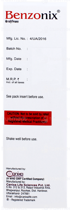 Benzonix Gel Wash 50gm