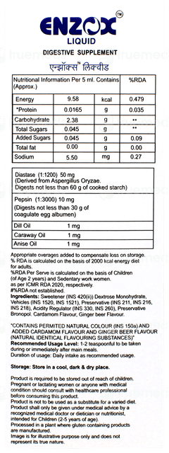 Enzox Sugar Free Liquid 200ml