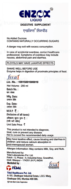 Enzox Sugar Free Liquid 200ml