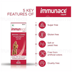 Immunace Orange And Lemon Flavours Liquid 200Ml