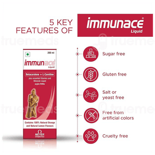 Immunace Orange And Lemon Flavours Liquid 200Ml
