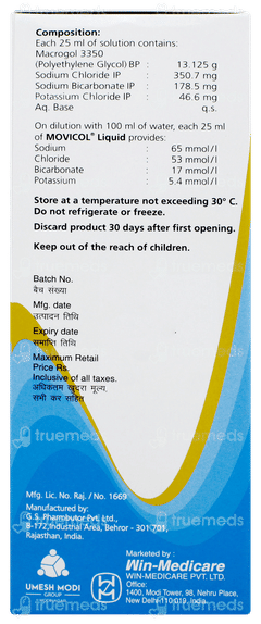 Movicol Orange Flavour Liquid 200ml