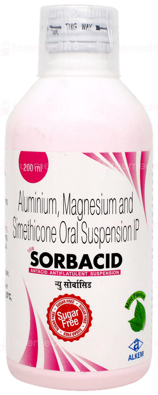Sorbacid New Mint Flavour Sugar Free Suspension 200ml