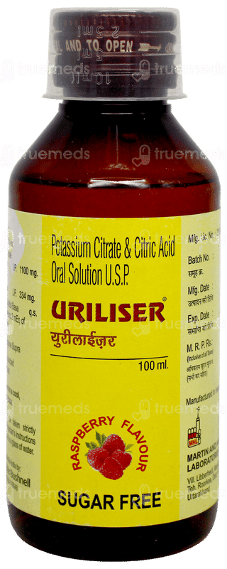Uriliser Raspberry Flavour Sugar Free Solution 100Ml
