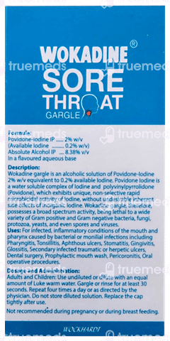 Wokadine Sore Throat Gargle 2 % Liquid 30 ML