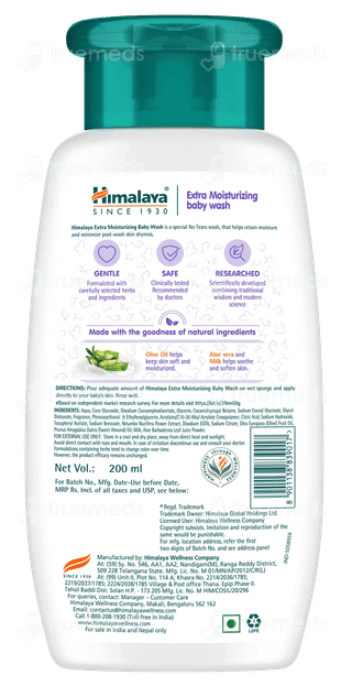Himalaya Extra Moisturizing Baby Wash 200Ml