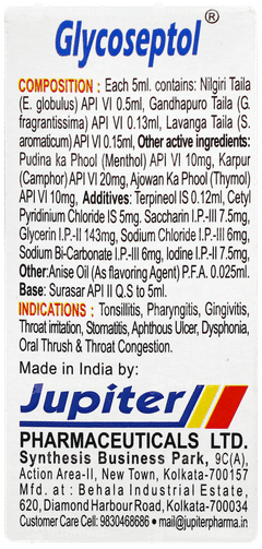 Glycoseptol Antiseptic Gargle And Mouth Wash 15ml