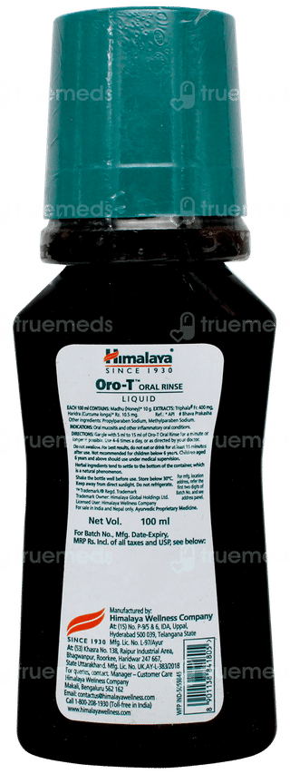 Himalaya Oro T Oral Rinse Liquid 100ml