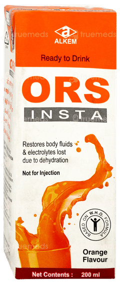 Alkem Ors Insta Orange Flavour Ready To Drink 200ml Alkem Ors Insta Orange Flavour Ready To Drink 200ml