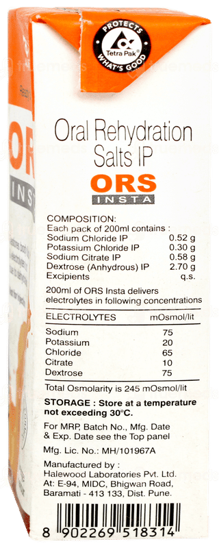 Alkem Ors Insta Orange Flavour Ready To Drink 200ml