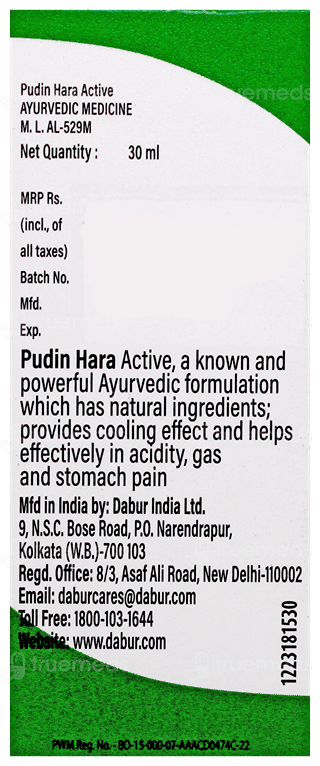 Dabur Pudin Hara Active Oral Drops 30Ml