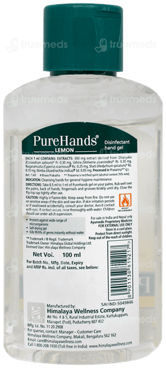 Himalaya Purehands Lemon Hand Sanitizer 100ml