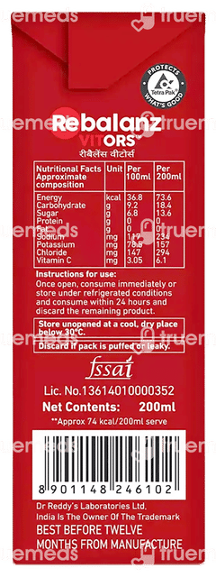 Rebalanz Vitors Apple Flavour Tetrapack 200ml