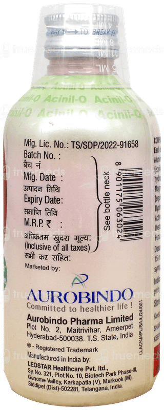 Acinil O Mint Sugar Free Suspension 200Ml