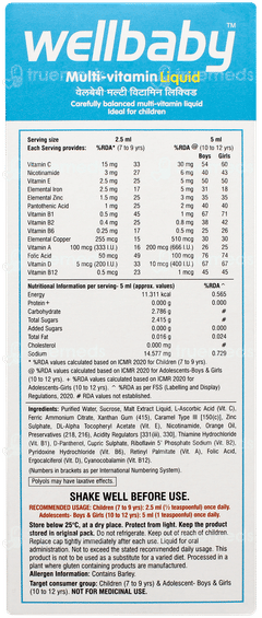 Wellbaby Orange Flavour Multivitamin Liquid 200ml