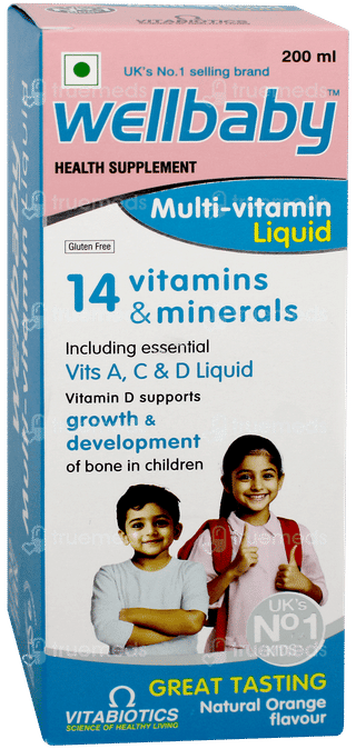 Wellbaby Orange Flavour Multivitamin Liquid 200ml